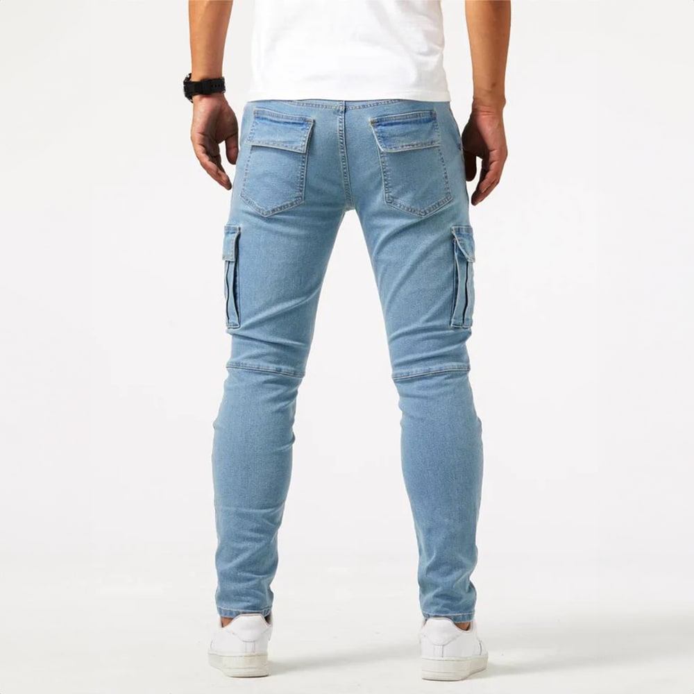 Men's Stretch Denim Cargo Jeans | Elliot_7