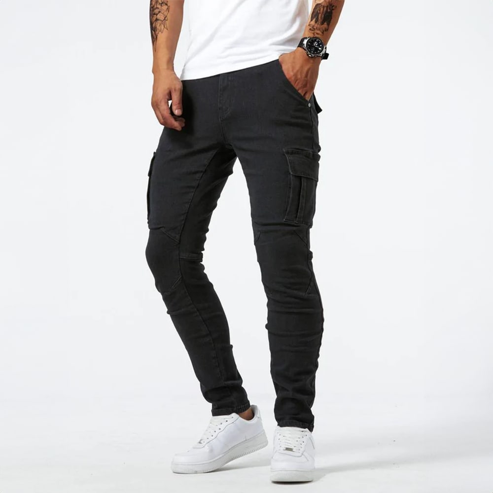 Men's Stretch Denim Cargo Jeans | Elliot_8