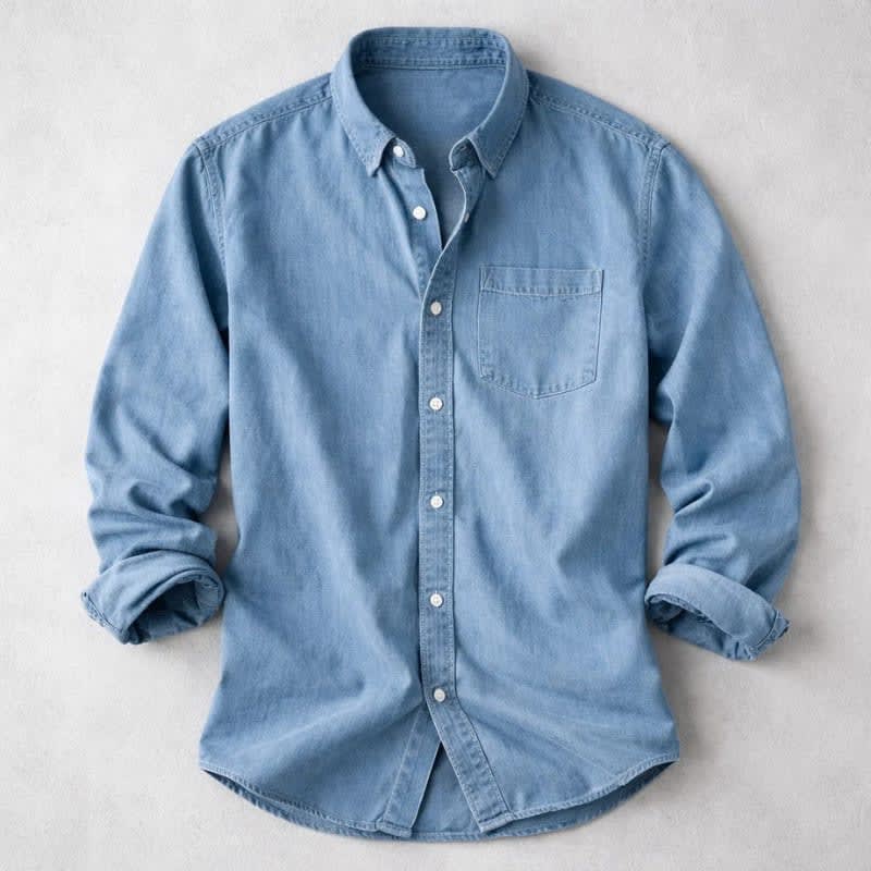 Men's Cotton Chambray Shirt | Edmund_1