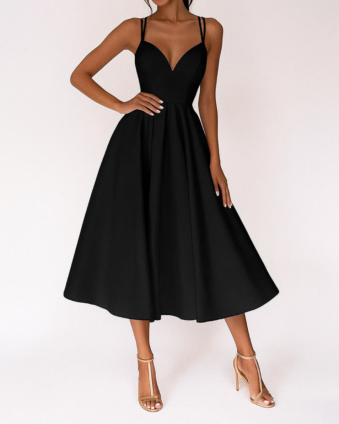Women's Wedding Guest Midi Dress with Criss-Cross Back | Ava Monroe_4