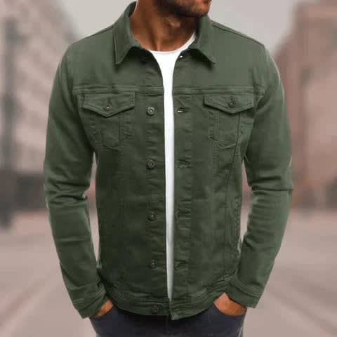 Men's Fitted Denim Trucker Jacket | Edmund_2