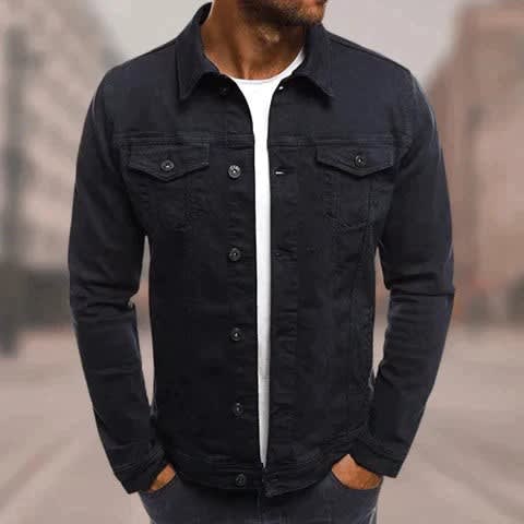 Men's Fitted Denim Trucker Jacket | Edmund_3