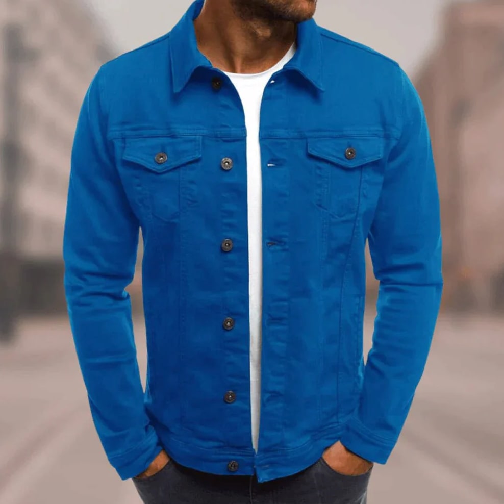 Men's Fitted Denim Trucker Jacket | Edmund_4