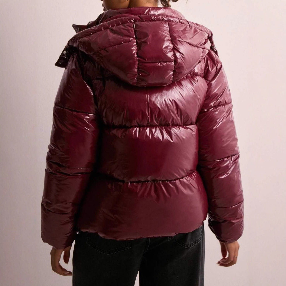 Women's Glossy Hooded Puffer Jacket | Faye_3