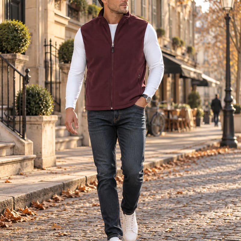 Men's Full Zip Fleece Gilet | Hugh_1