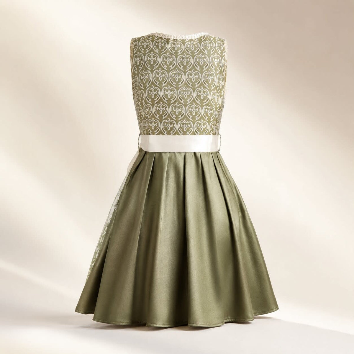 Women's Floral Lace Midi Dirndl Dress | Ffraid_3