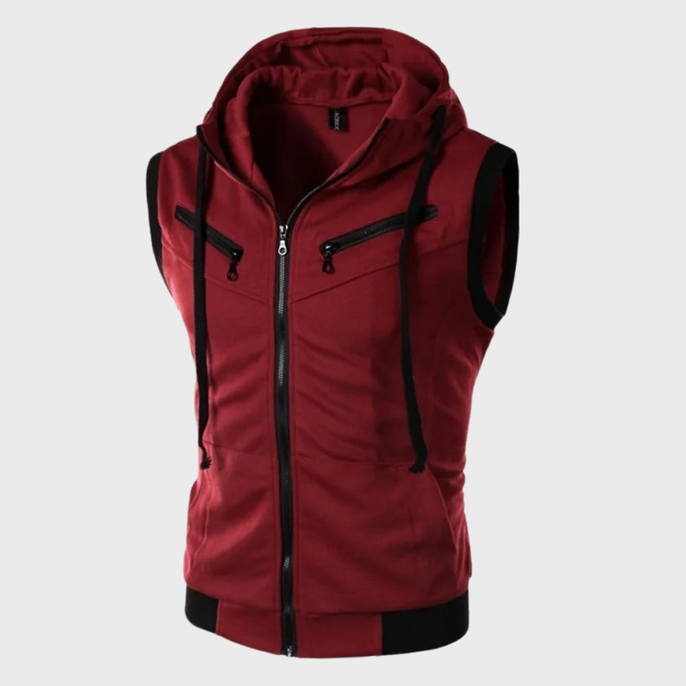 Men's Hooded Sleeveless Gilet | Hywel_3