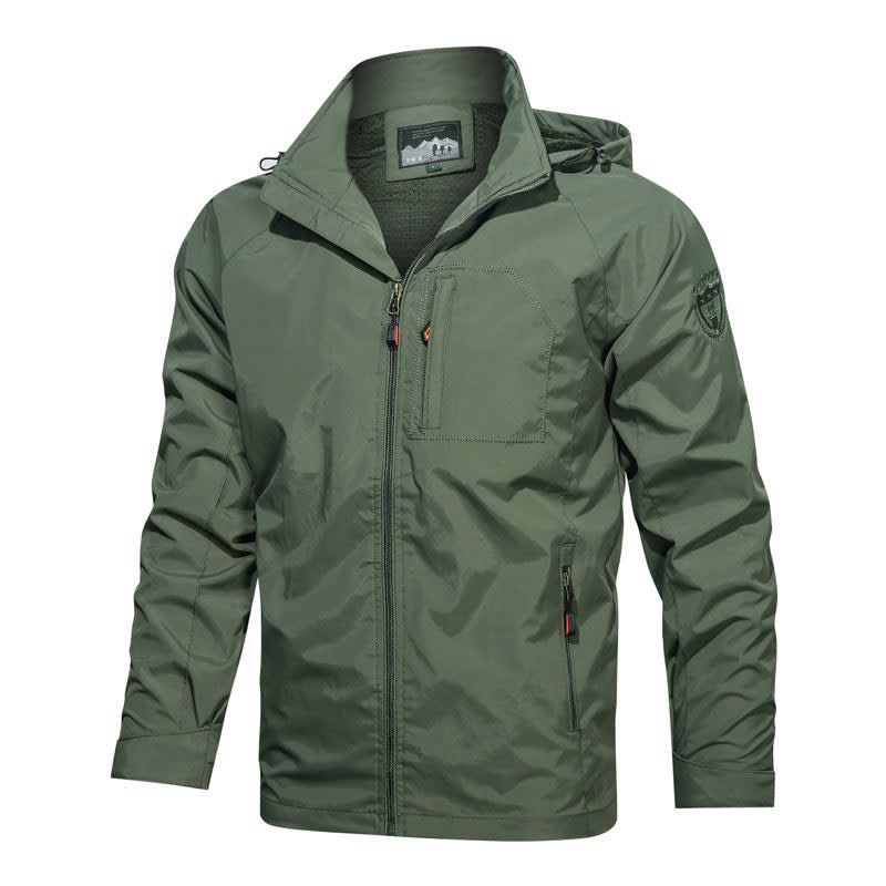 Men's Waterproof Hooded Windbreaker | Clive_1