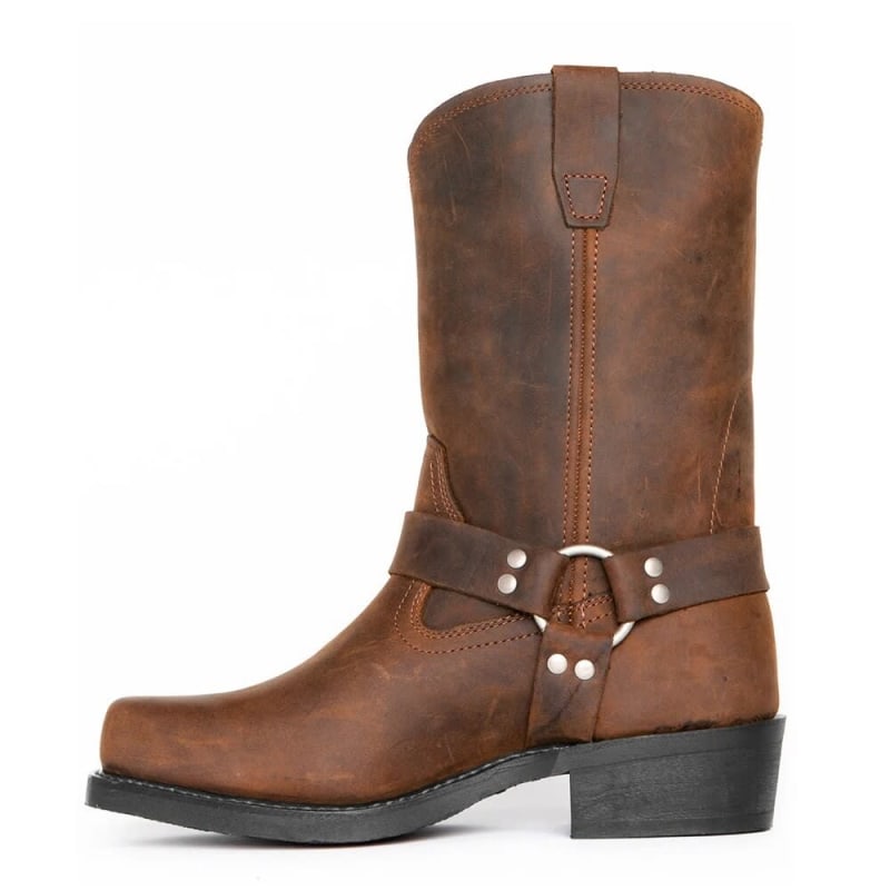 Men's Leather Harness Cowboy Boots | Roger_1