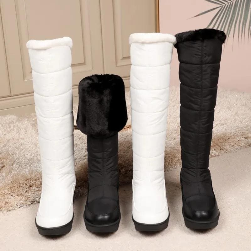 Women's Fur Lined Knee High Snow Boots | Bettina_4