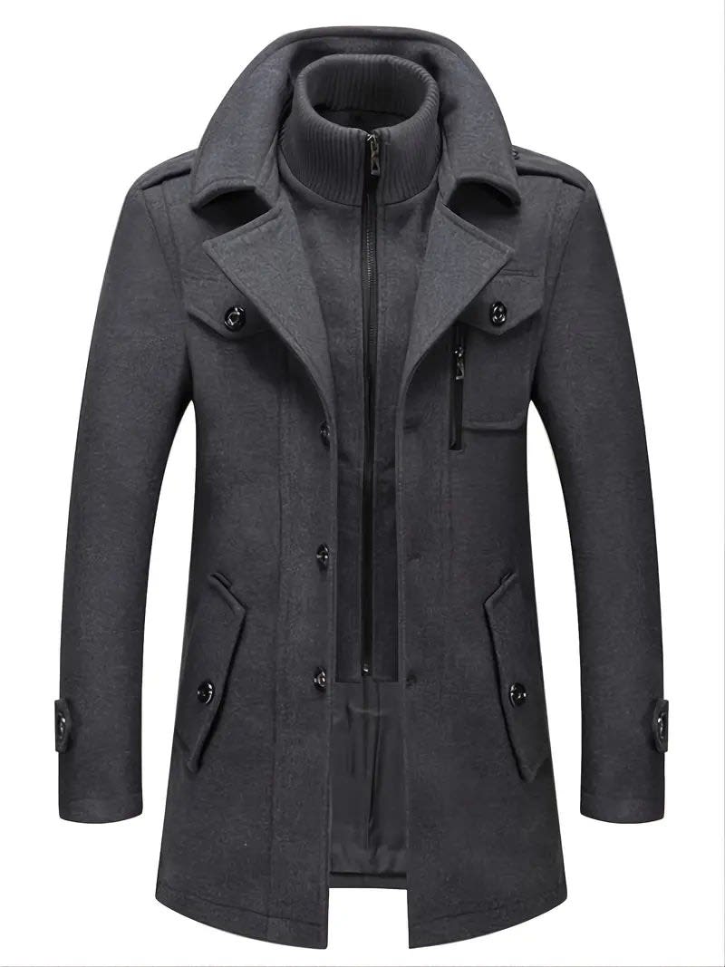 Men's Double Collar Button Jacket | Adrian_5