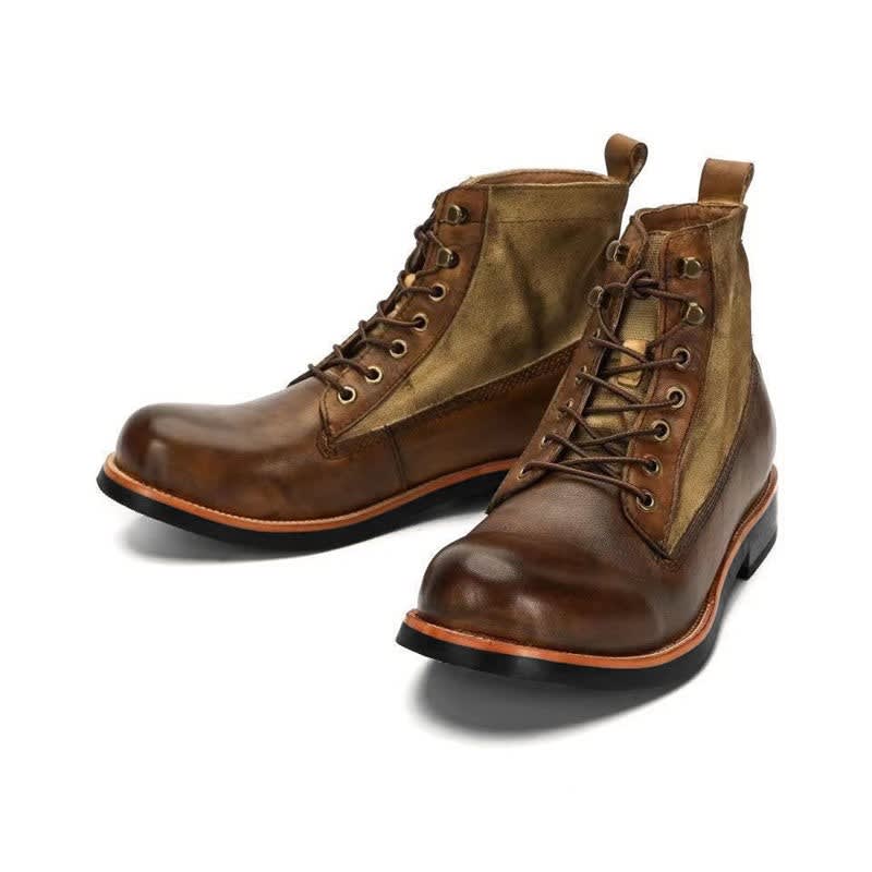 Men's Leather Lace-Up Ankle Boots | Terry_1