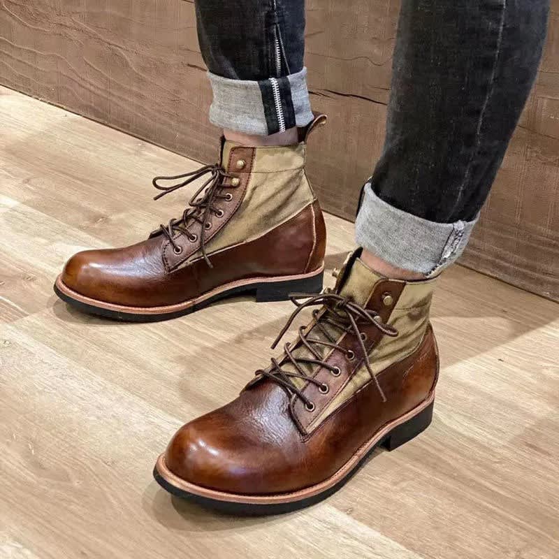 Men's Leather Lace-Up Ankle Boots | Terry_2