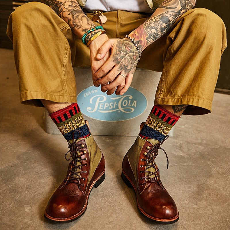Men's Leather Lace-Up Ankle Boots | Terry_5