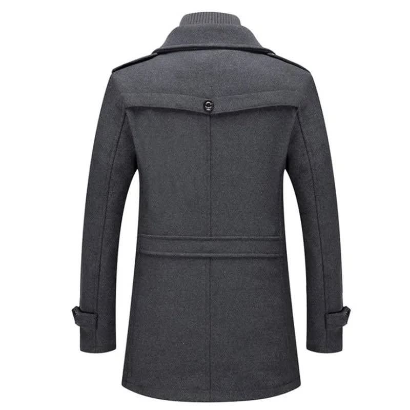 Men's Long Double Collar Overcoat | Alan_2