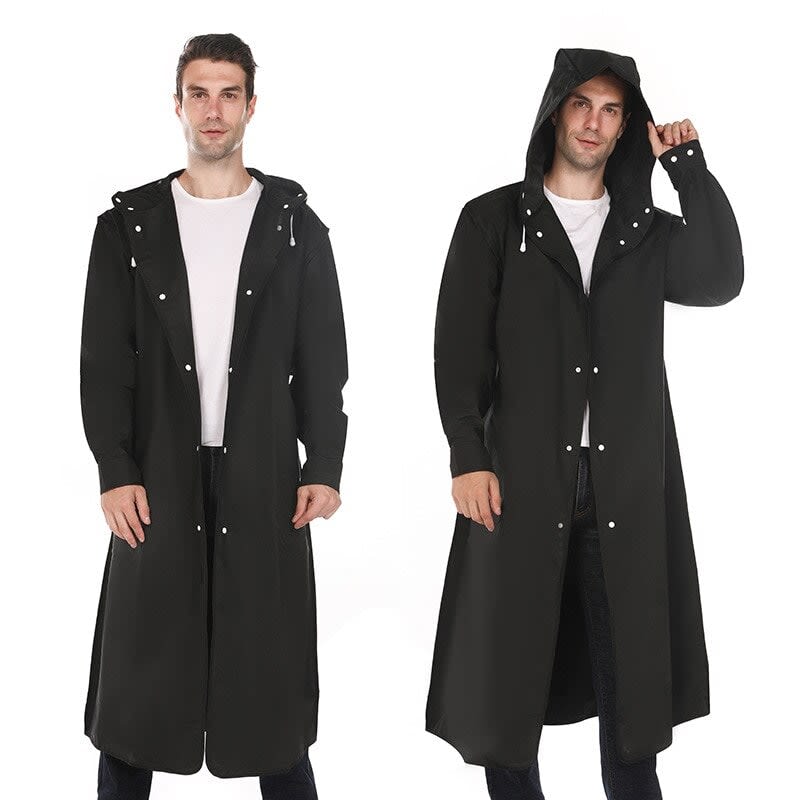 Men's Long Hooded Raincoat | Albert_1