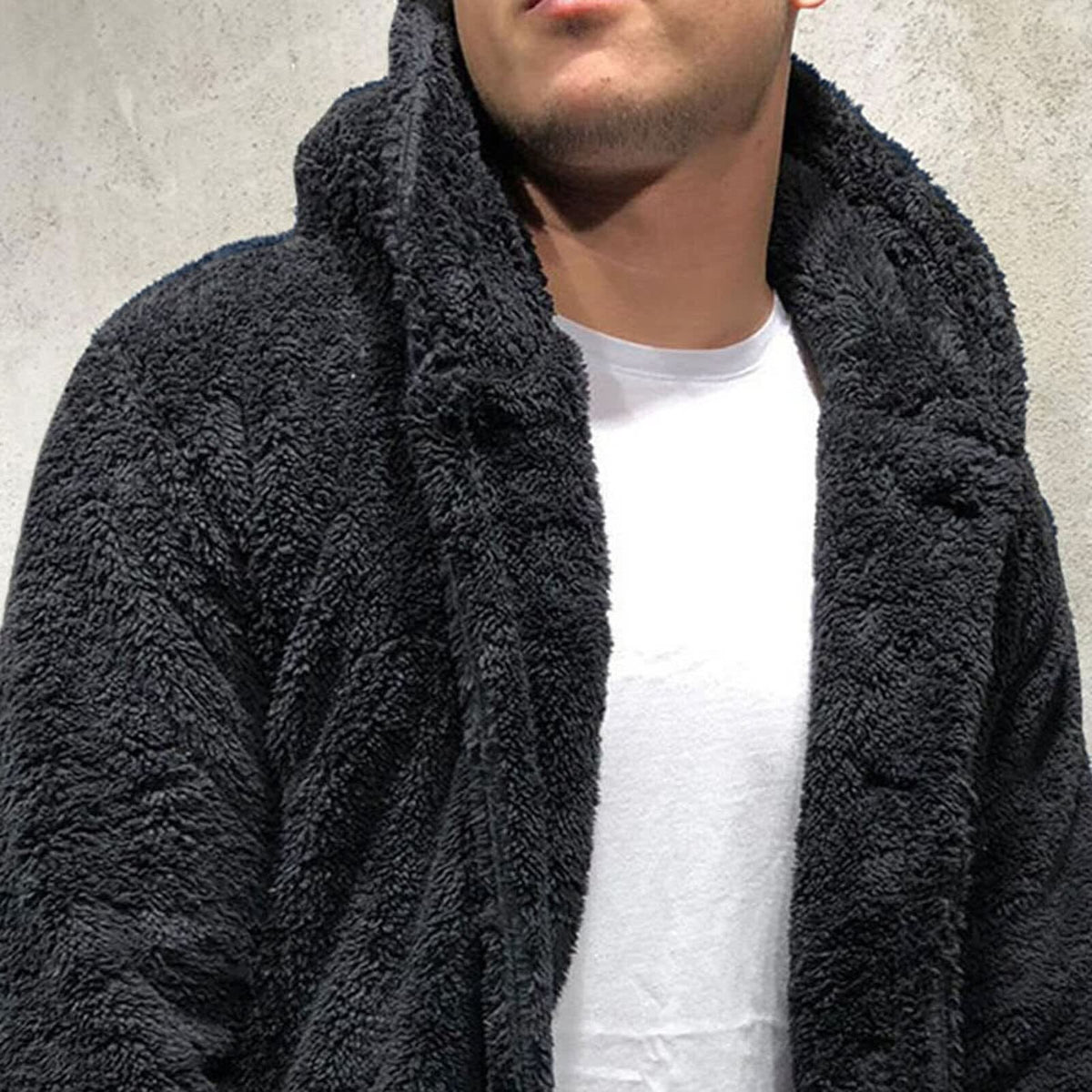 Men's Teddy Fleece Button Jacket | Andrew_2