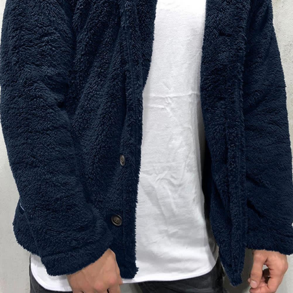 Men's Teddy Fleece Button Jacket | Andrew_5
