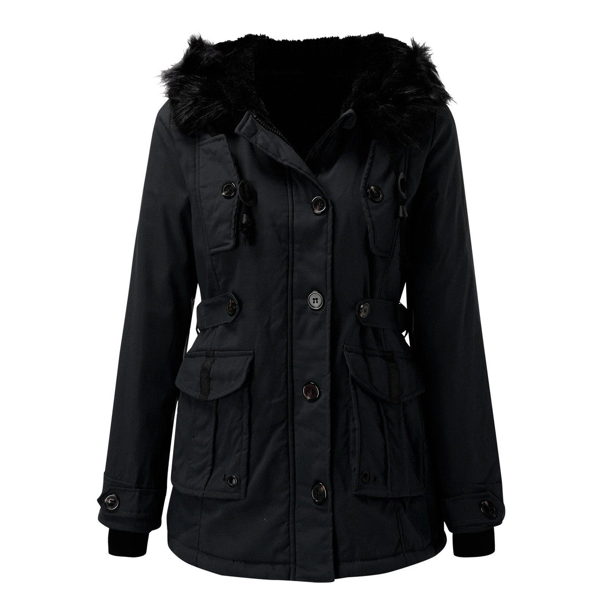 Women's Faux Fur Hooded Winter Coat | Sonia_9