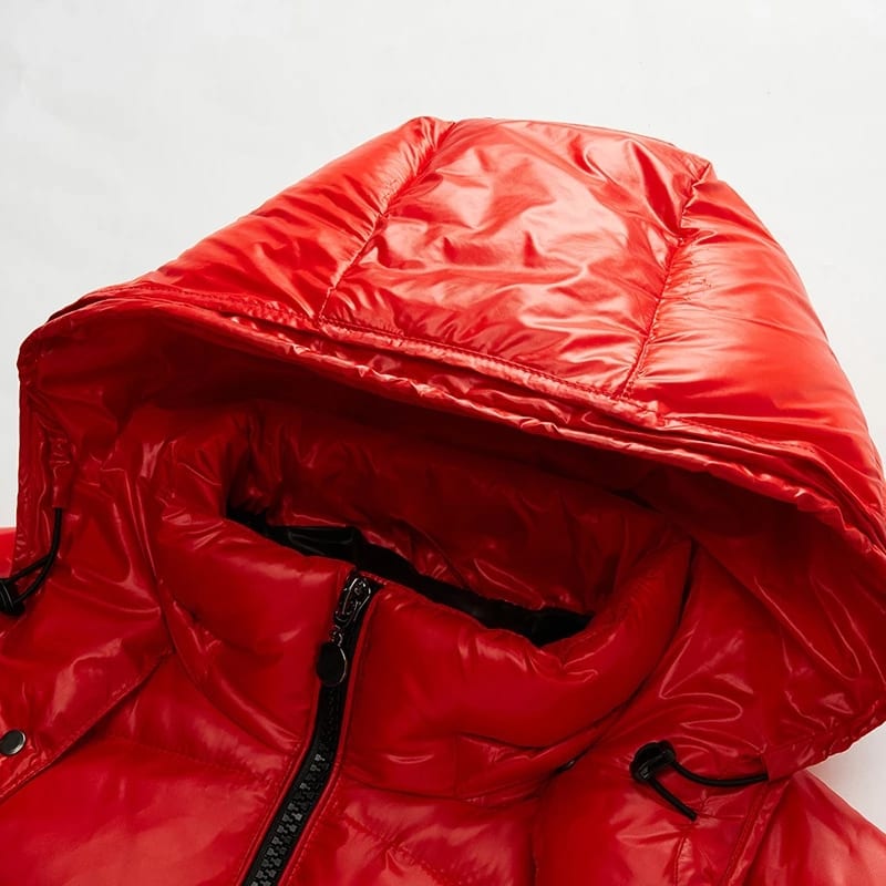 Men's Glossy Hooded Puffer Jacket | Arnold_4