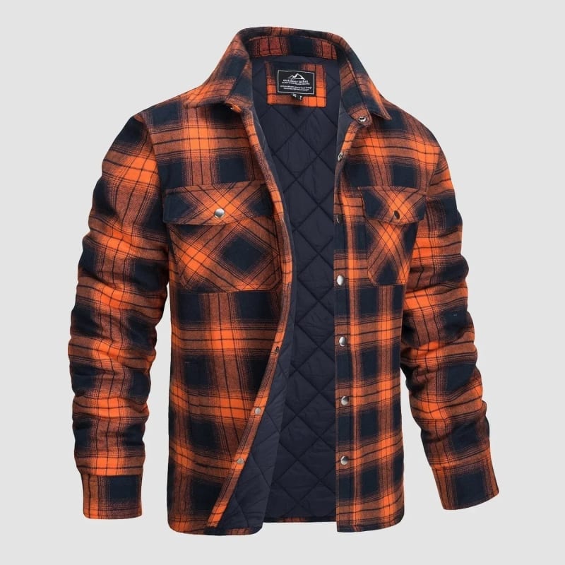 Men's Quilted Lined Flannel Shacket | Augustus_1