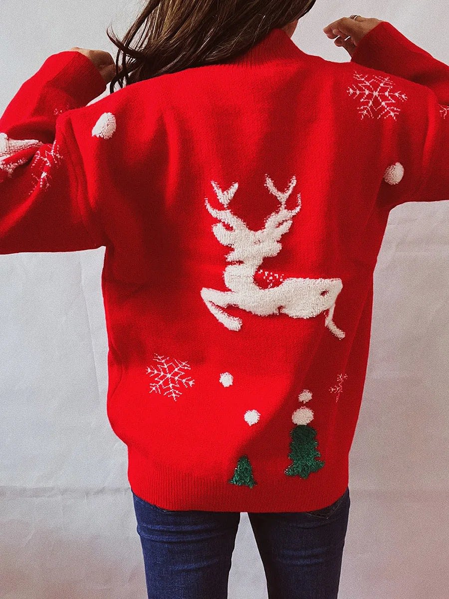 Women's High Neck Ugly Christmas Jumper | Siobhan_2