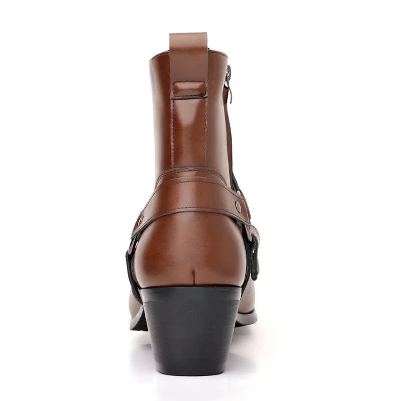 Men's Zip-Up Western Ankle Boots | Stephen_4