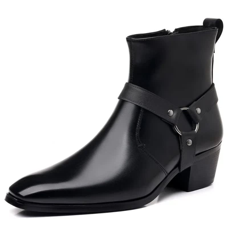 Men's Zip-Up Western Ankle Boots | Stephen_5