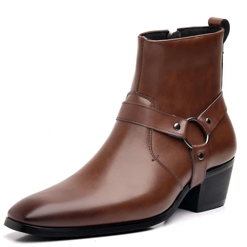 Men's Zip-Up Western Ankle Boots | Stephen_6