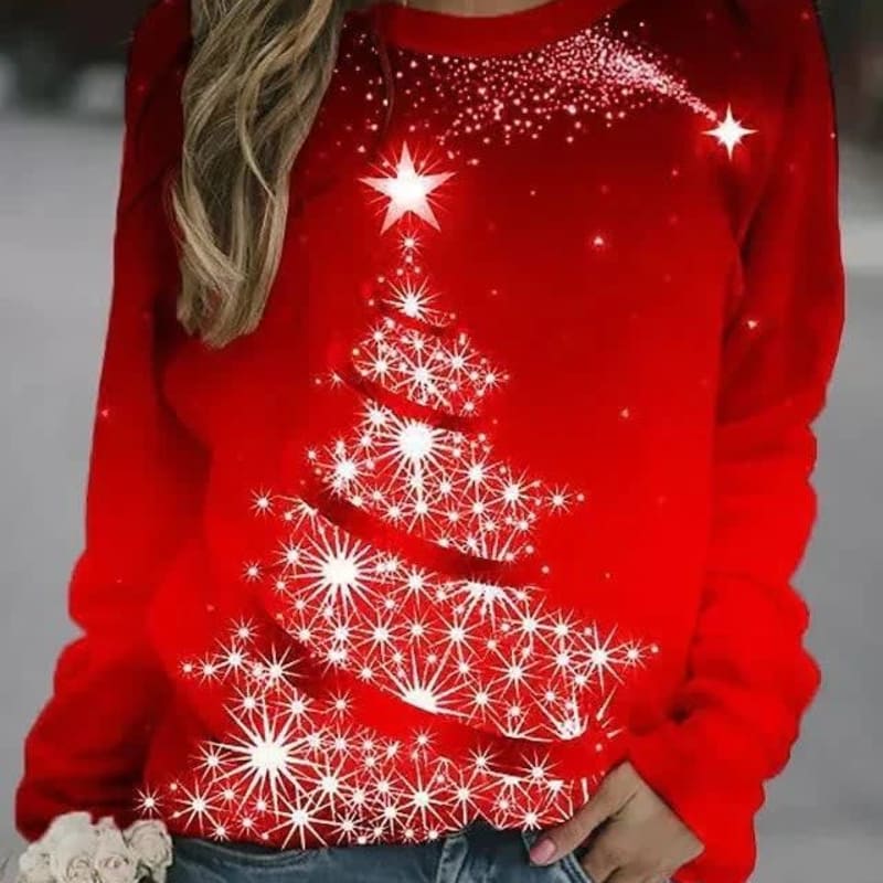 Women's Star Print Christmas Jumper | Ellen_1