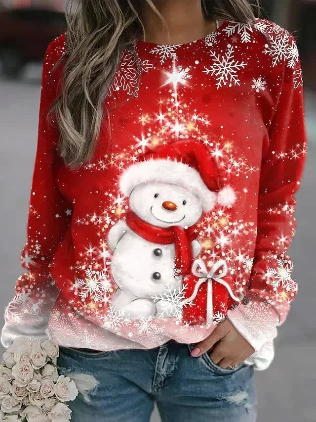 Women's Star Print Christmas Jumper | Ellen_3