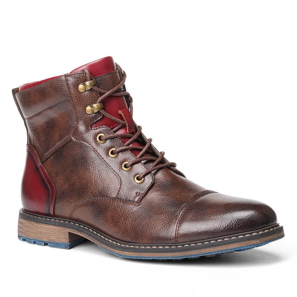 Men's Leather Cap Toe Ankle Boots | Lachie_3
