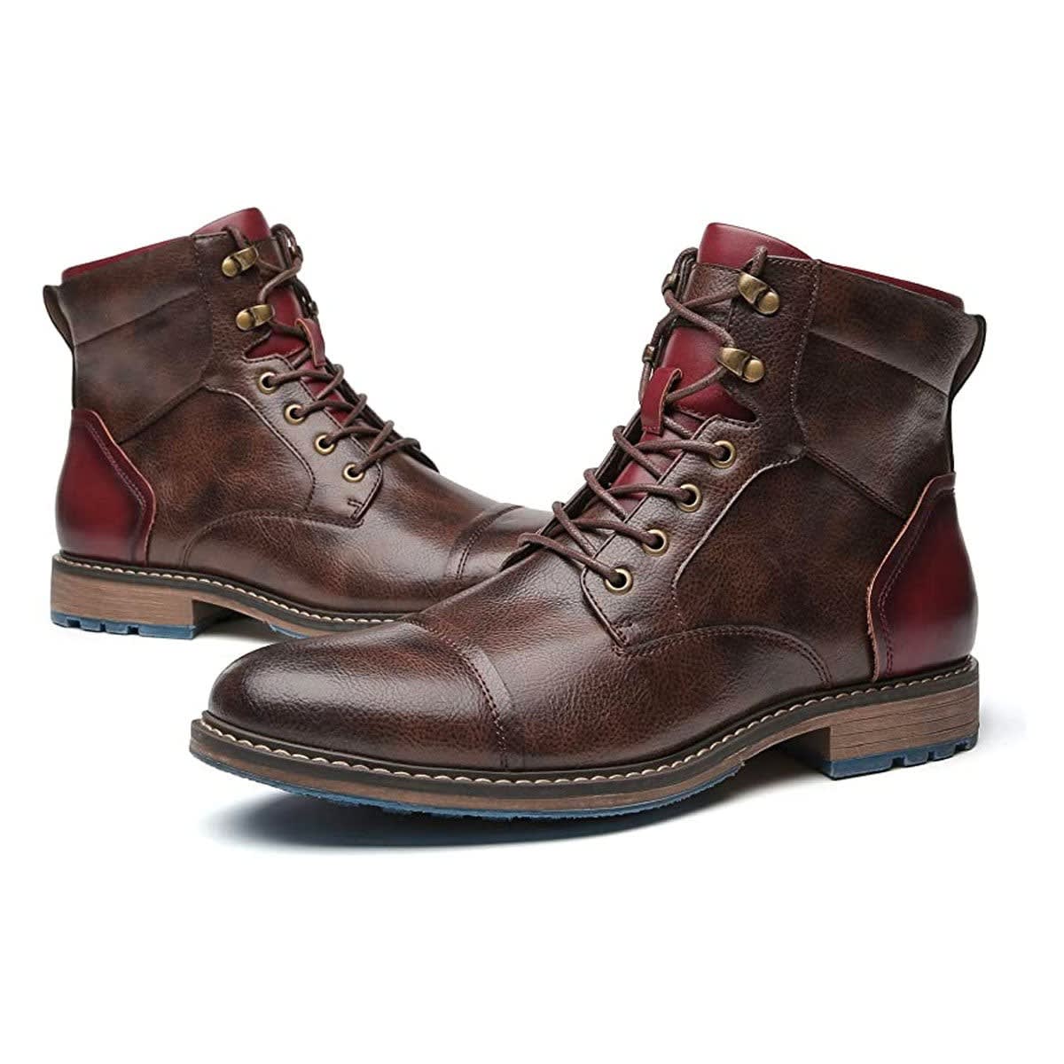 Men's Leather Cap Toe Ankle Boots | Lachie_7