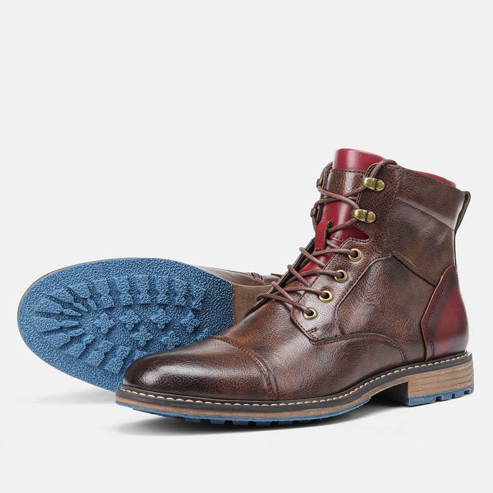 Men's Leather Cap Toe Ankle Boots | Lachie_8