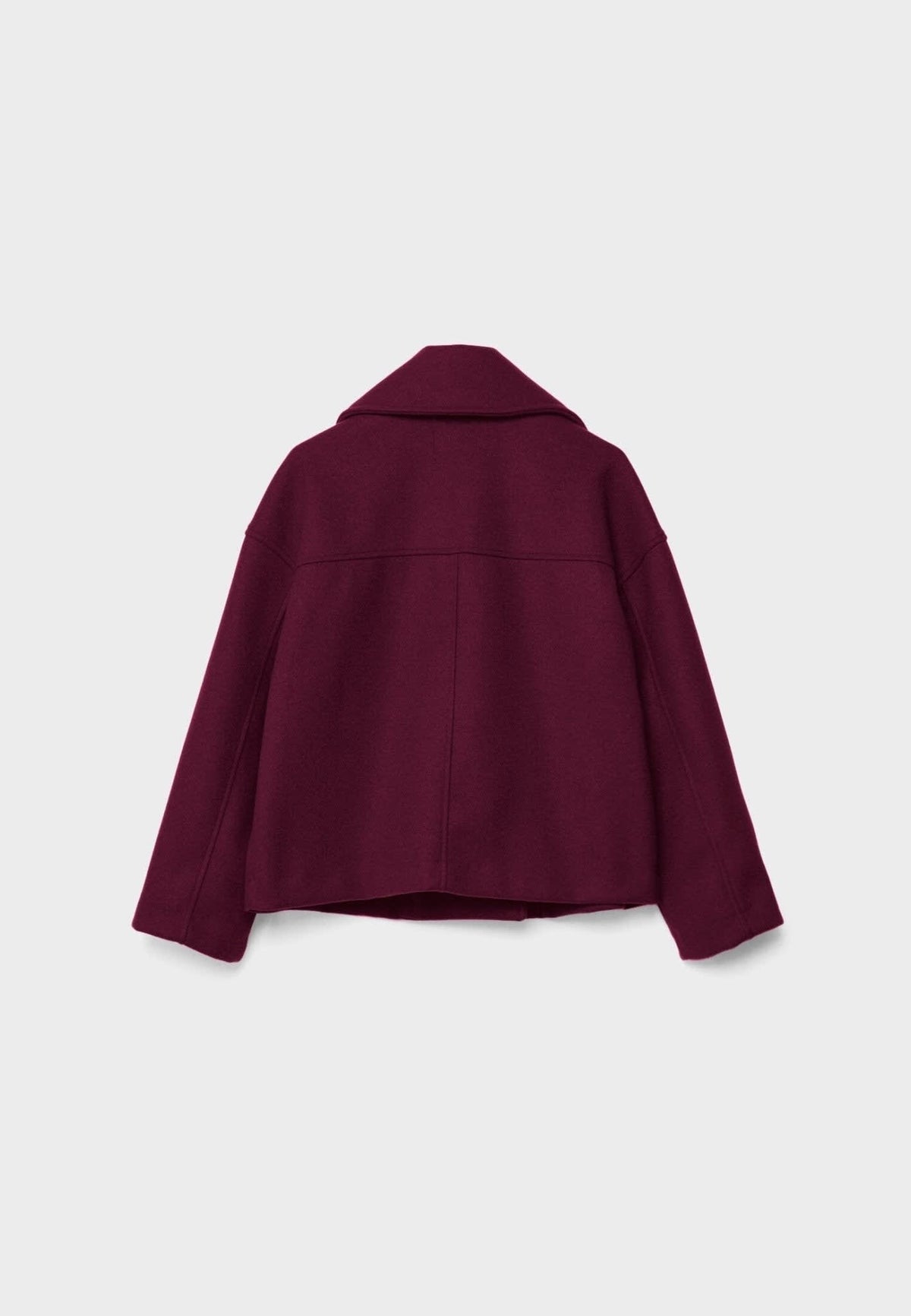 Women's Cropped Double-Breasted Pea Coat | Catherine_12