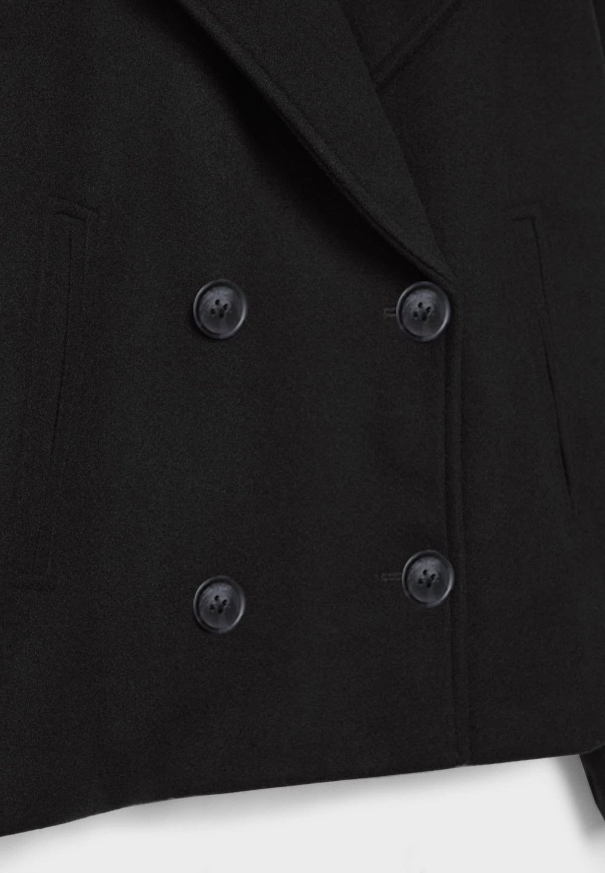 Women's Cropped Double-Breasted Pea Coat | Catherine_14