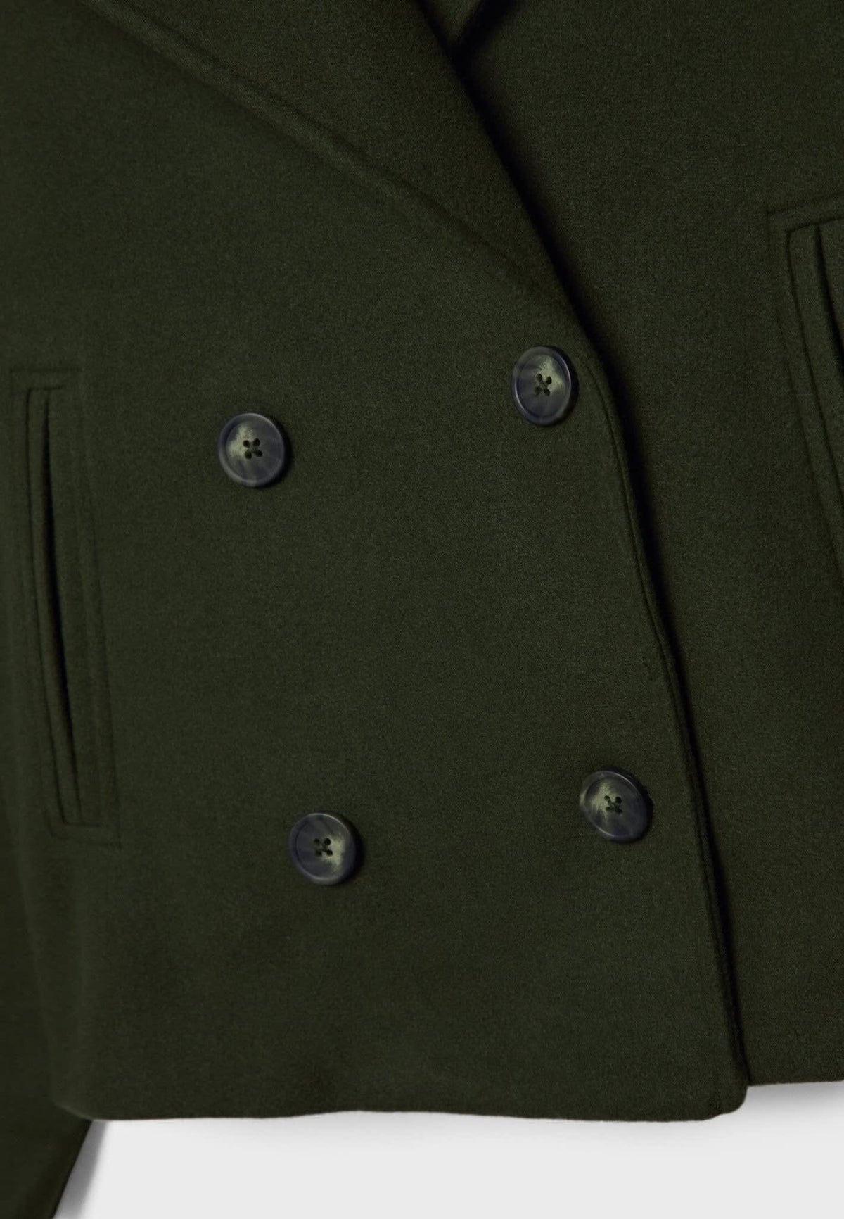 Women's Cropped Double-Breasted Pea Coat | Catherine_15