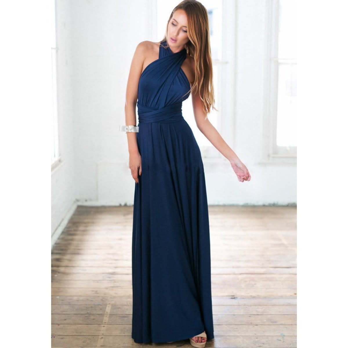 Women's Backless Multiway Bandage Party Maxi Dress | Polly_13