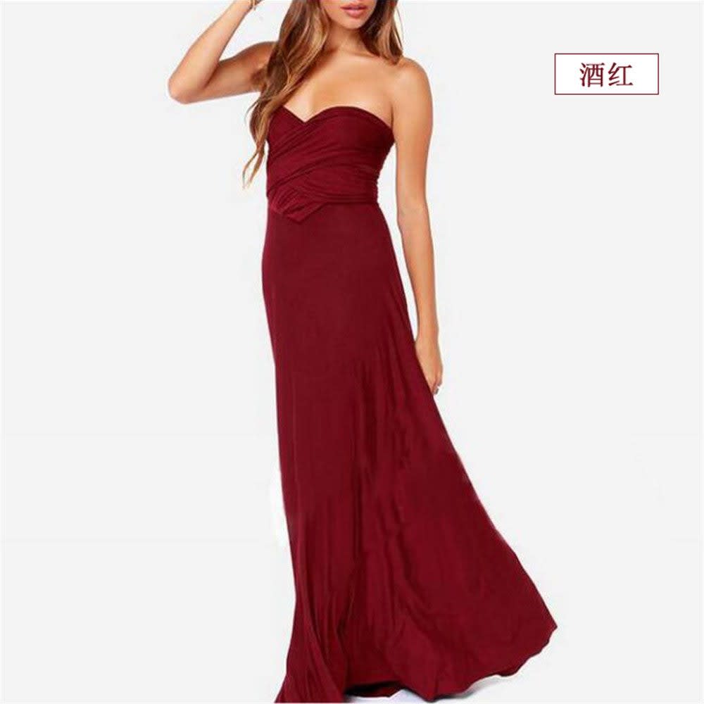 Women's Backless Multiway Bandage Party Maxi Dress | Polly_17