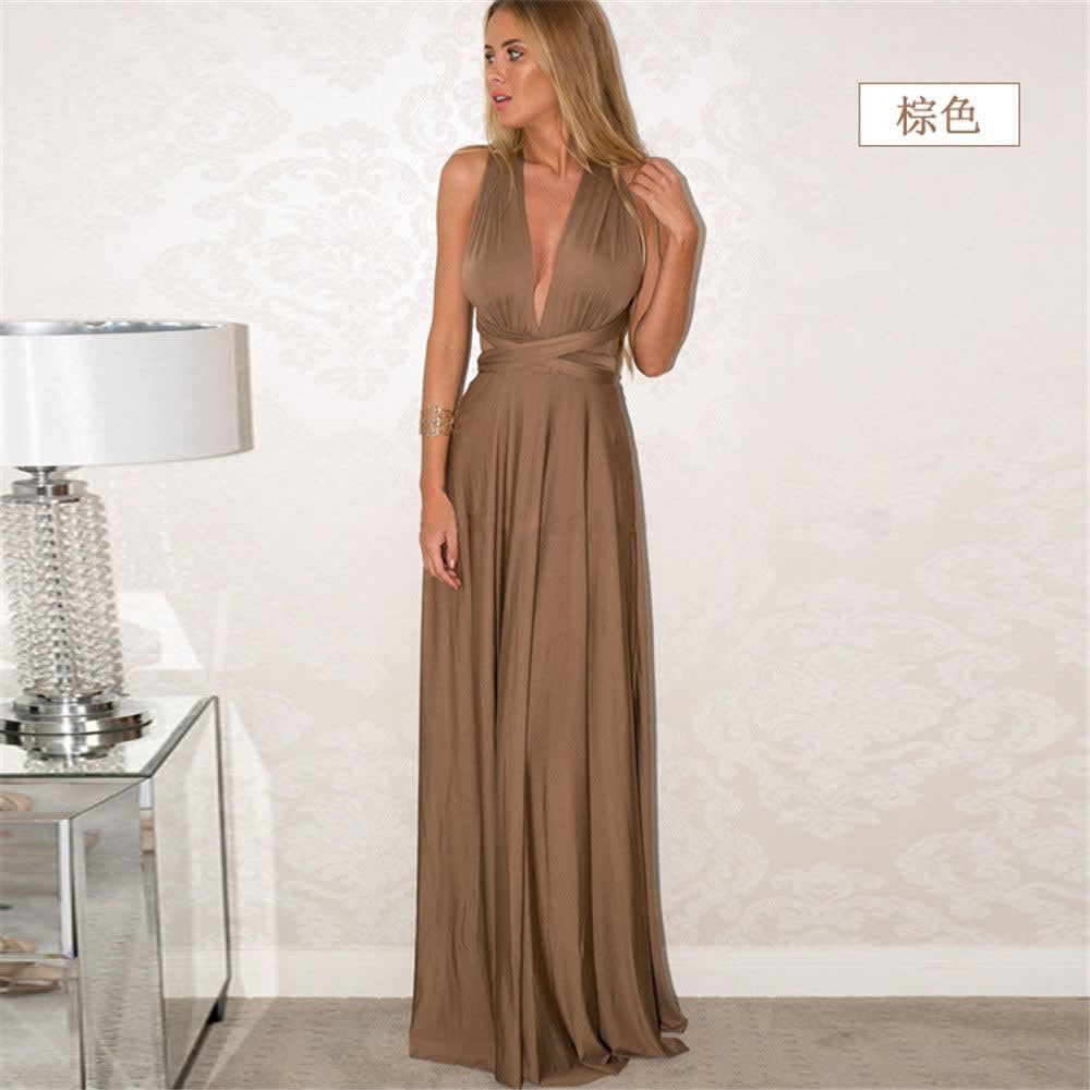 Women's Backless Multiway Bandage Party Maxi Dress | Polly_19