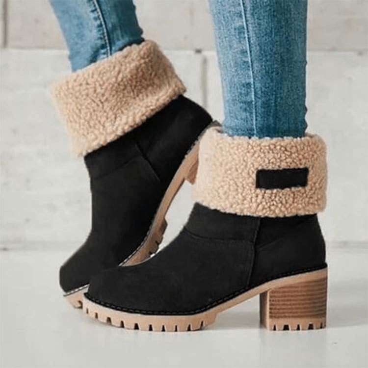 Women's Faux Fur Cuff Ankle Boots | Darcey_4