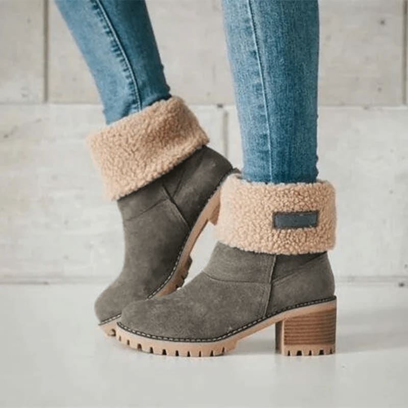Women's Faux Fur Cuff Ankle Boots | Darcey_5