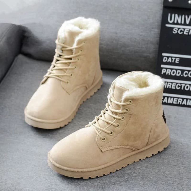 Women's Faux Suede Fur Lined Ankle Boots | Sabrina_1