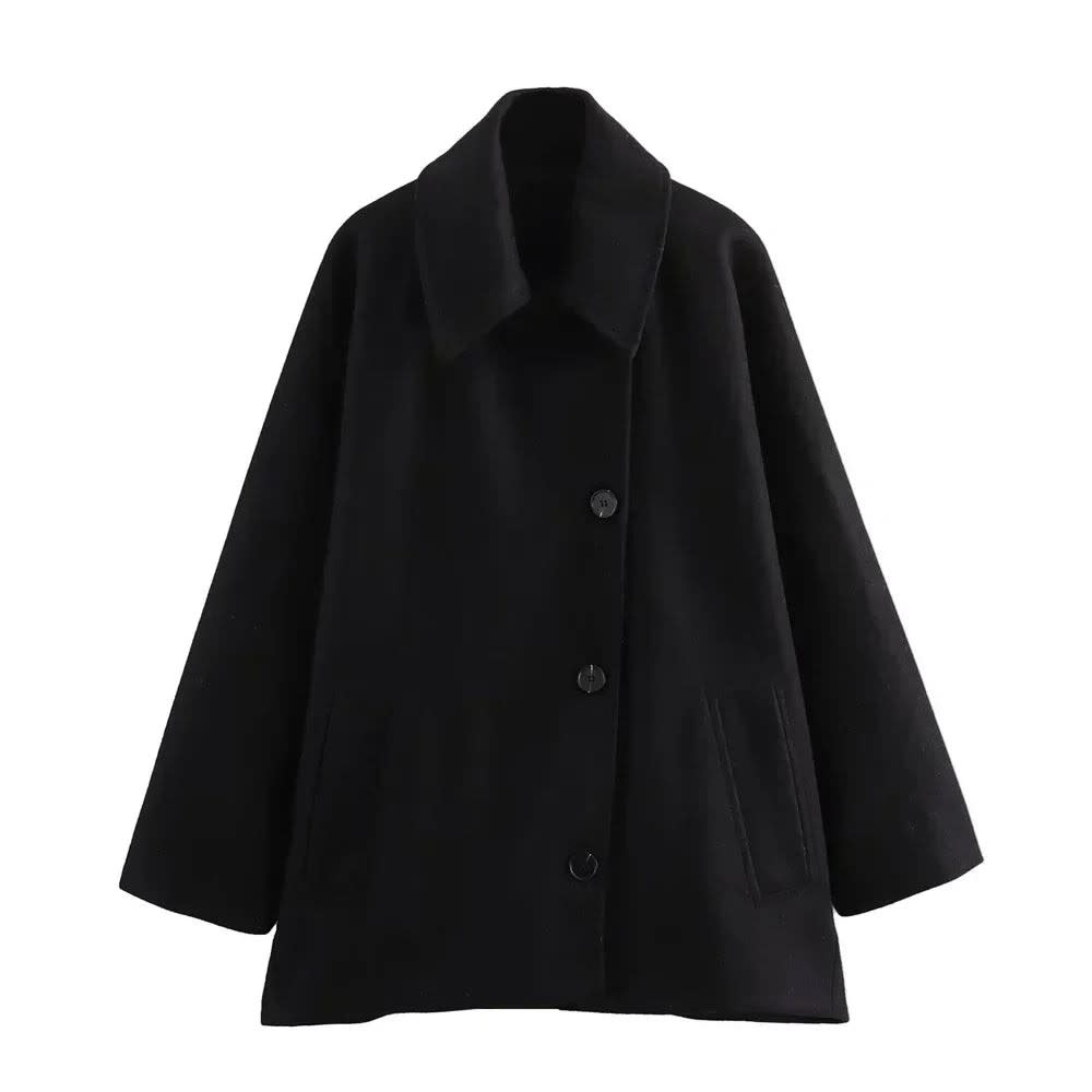 Women's Boxy Wool Blend Pea Coat | Kate_5
