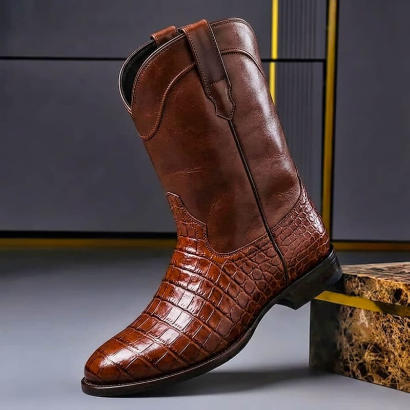 Men's Western Leather Boots | Fergus_1