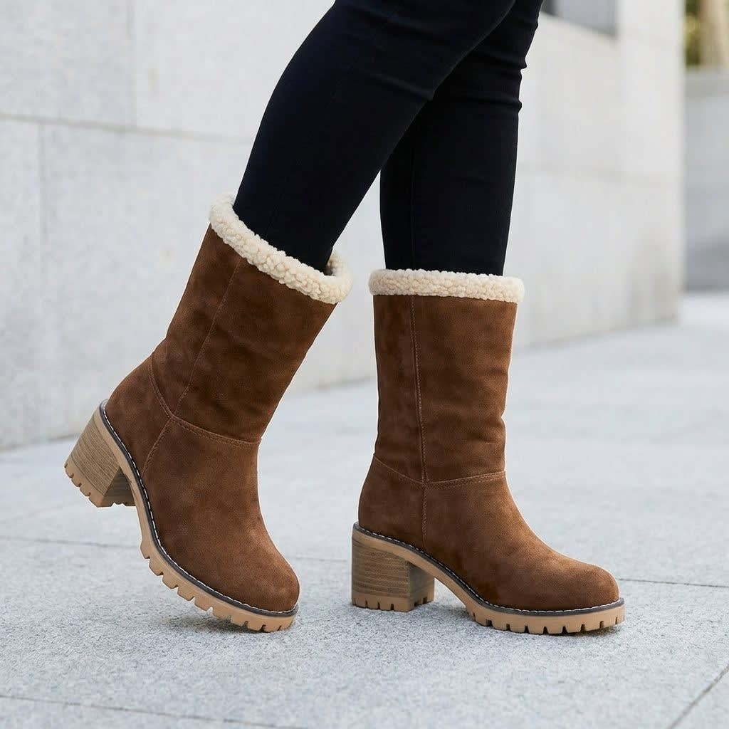 Women's Fleece Lined Suede Ankle Boots | Catriona_3