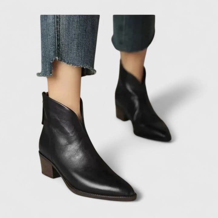 Women's Pointed Toe Block Heel Ankle Boots | Margot_3