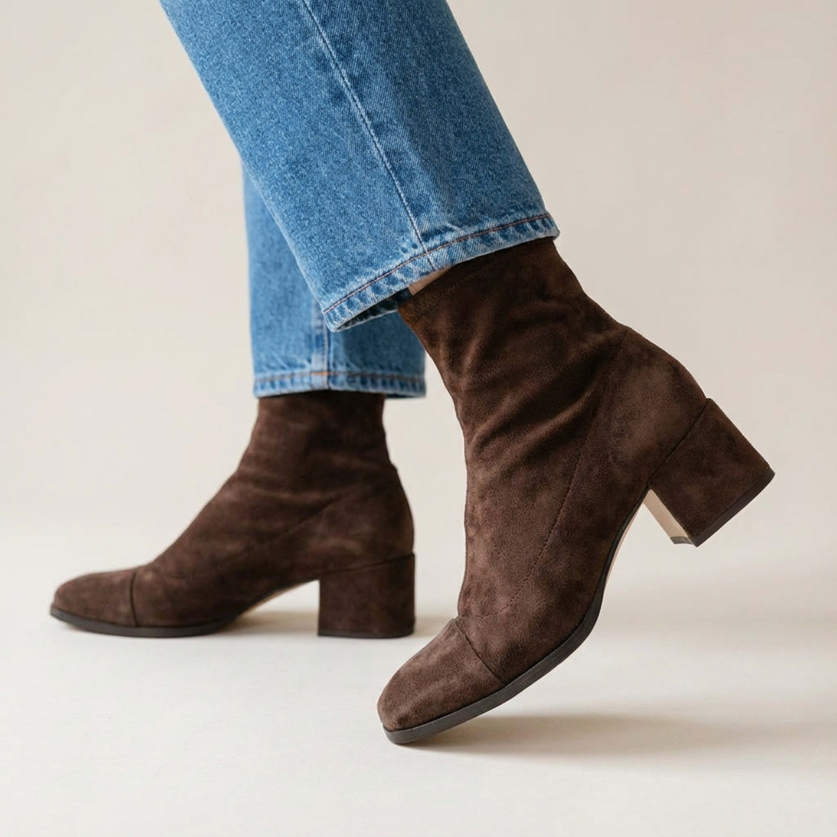 Women's Square Toe Block Heel Boots | Cecile_9