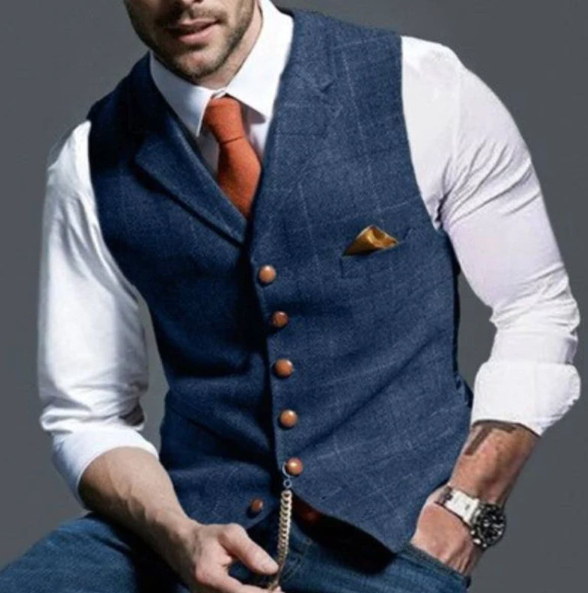 Men's Notch Lapel Waistcoat | Jake_2