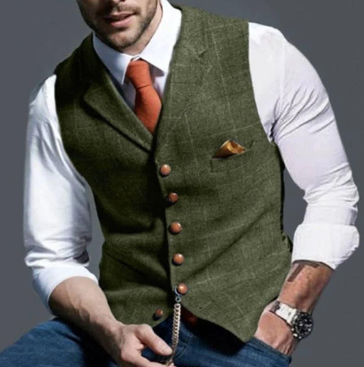 Men's Notch Lapel Waistcoat | Jake_5